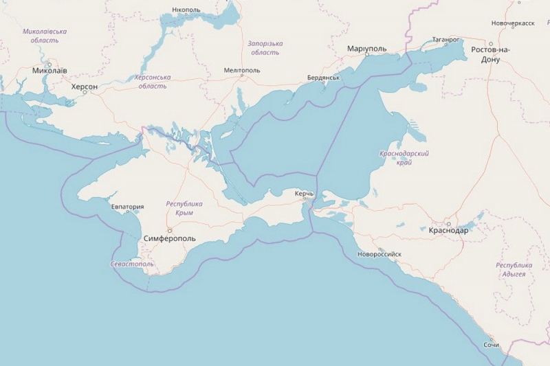 Крупный картографический сервис исключил Крым из состава Украины