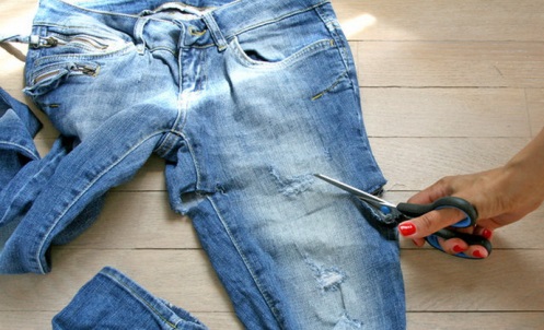 Как использовать старые джинсы во время ремонта